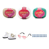 Kit Amigurumi 3 Novelos Porcelana, Branco e Tiffany 125g e Acessórios