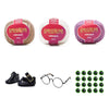 Kit Amigurumi 3 Novelos Amêndoa, Branco e Violeta 125g e Acessórios
