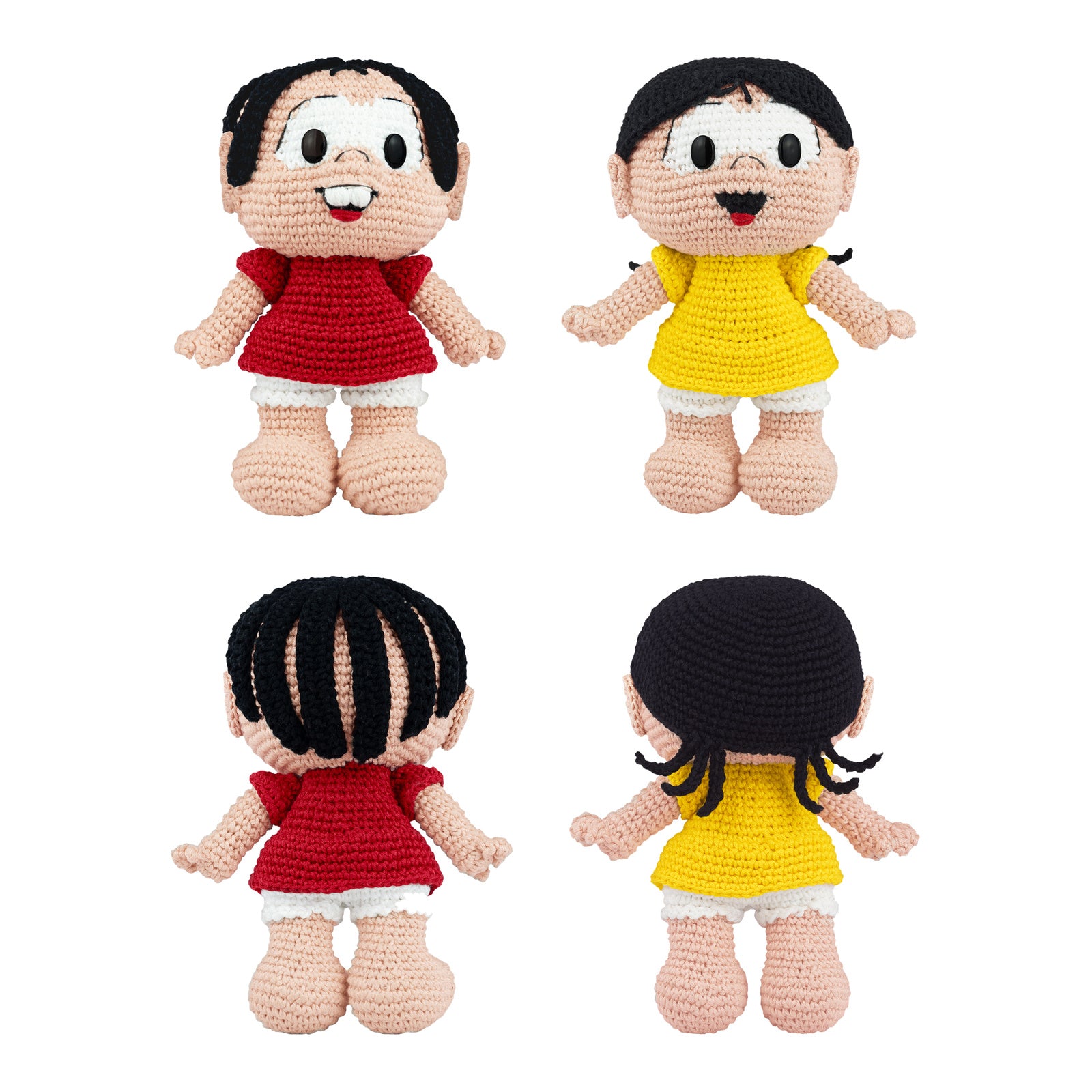 Kit Crochê 2 Amigurumis Mônica e Magali Círculo