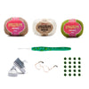 Kit Amigurumi 3 Novelos Castanha, Natural e Pistache 125g com Agulha Soft Aroma Maçã Verde 2,5mm e Acessórios Círculo