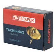 Tachinha de Metal Dourada 10x11mm com 100 Unidades - Yin's Paper