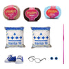 Kit Amigurumi 3 Novelos Amêndoa, Brigadeiro e Azul Candy 125g com Agulha Alumínio 2,5mm, Acessórios e Enchimento 100g