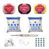 Kit Amigurumi 3 Novelos Macadâmia, Brigadeiro e Amarelo Candy 125g com Agulha Soft 2,5mm, Acessórios e Enchimento 100g