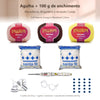 Kit Amigurumi 3 Novelos Macadâmia, Brigadeiro e Amarelo Candy 125g com Agulha Soft 2,5mm, Acessórios e Enchimento 100g