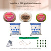 Kit Amigurumi 3 Novelos Castanha Natural Pistache 125g c/ Agulha Soft Aroma Maçã Verde 2,5mm Acessórios Enchimento 100g