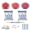 Kit Amigurumi 3 Novelos Macadâmia Chantilly Hortênsia 125g com Agulha Soft Dupla 2,5 e 3,5mm Acessórios Enchimento 100g