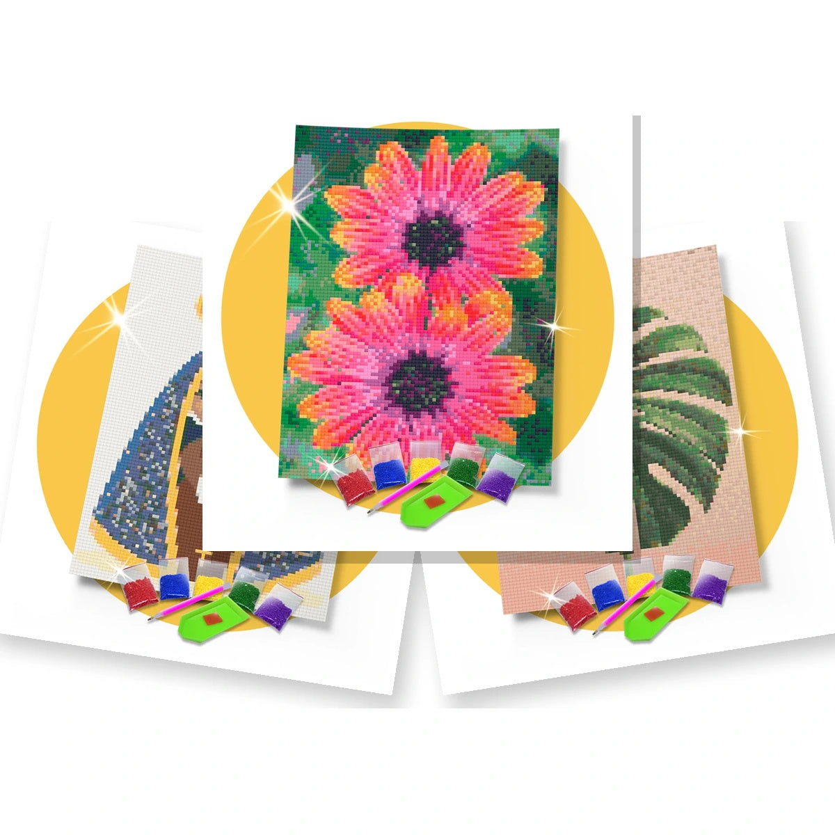 Kit Pintura com Diamantes 21x30cm para Quadro Decorativo - Pintura com Diamantes