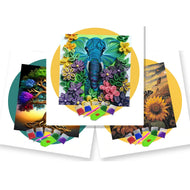 Kit Pintura com Diamantes 40x40cm para Quadro Decorativo - Pintura com Diamantes