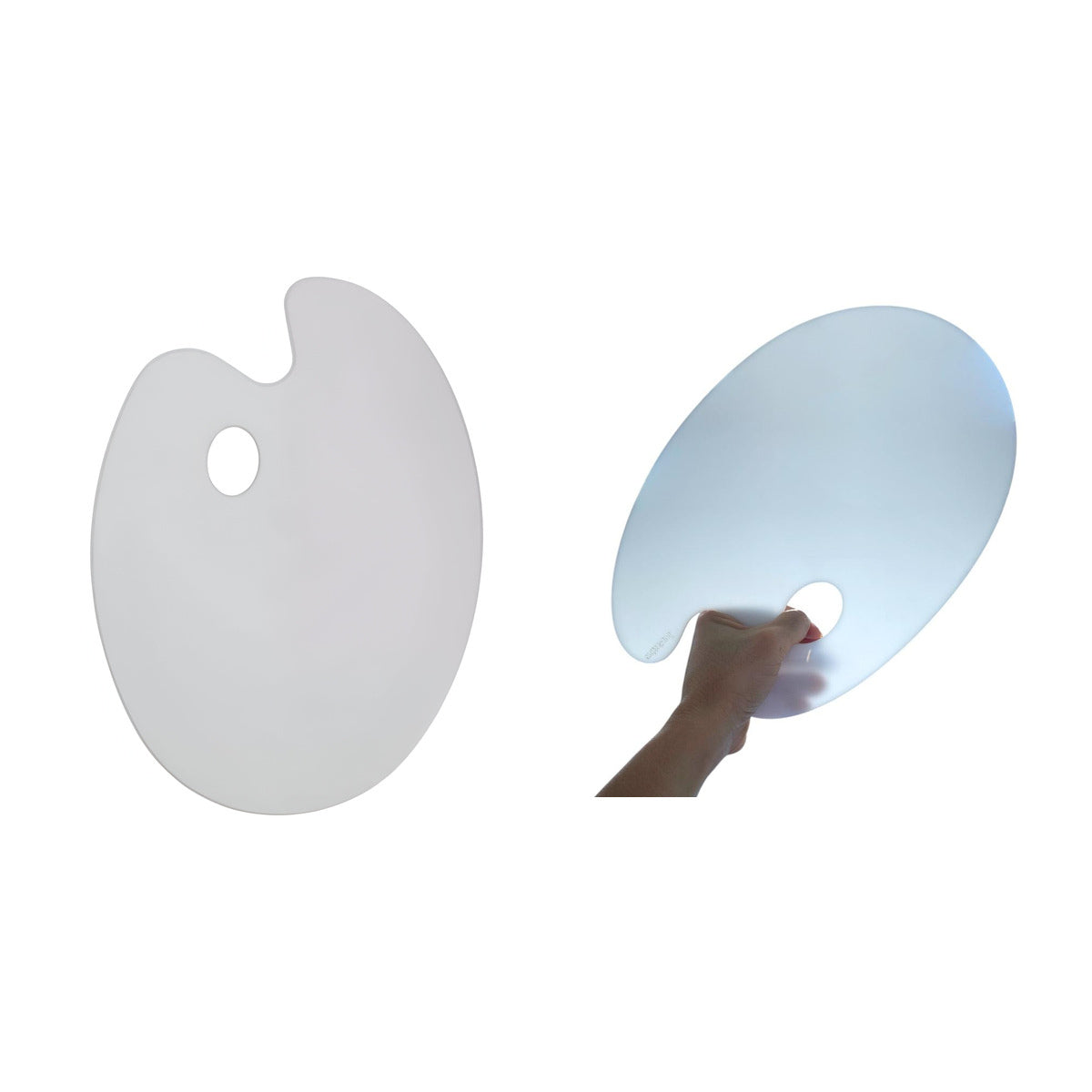 Paleta Acrílica Oval 20x30cm para Mistura de Tintas - Luarte