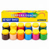Kit Pintura Tela Riscada Souza & Cia 16x22cm Fundo do Mar + Guache Acrilex 12 Cores + Pincel Condor