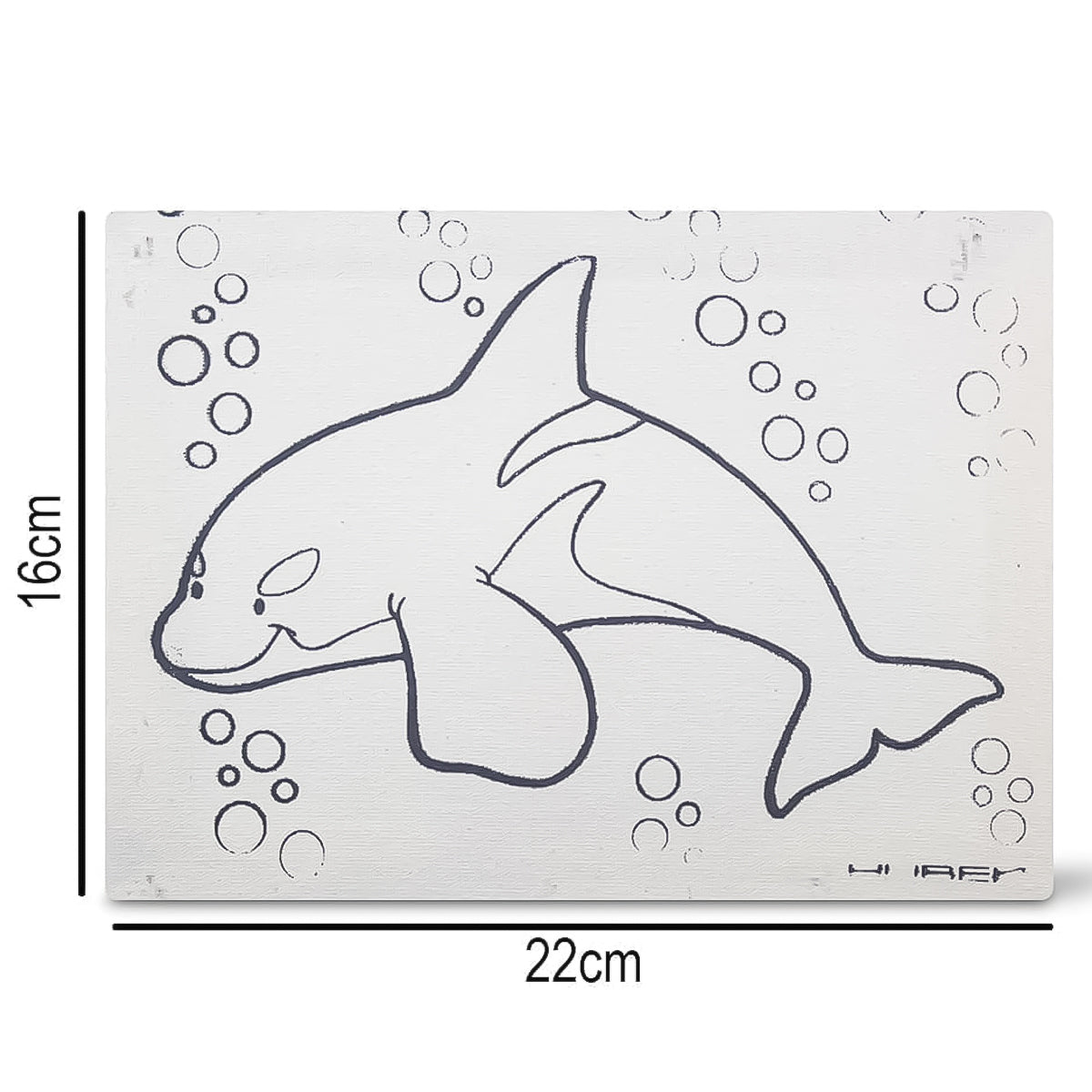 Kit Pintura Tela Riscada Souza & Cia 16x22cm Orca + Guache Acrilex 12 Cores + Pincel Condor
