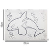 Kit Pintura Tela Riscada Souza & Cia 16x22cm Orca + Guache Acrilex 12 Cores + Pincel Condor