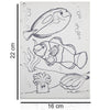 Kit Pintura Tela Riscada Souza & Cia 16x22cm Peixinhos + Guache Acrilex 12 Cores + Pincel Condor