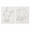 Kit Pintura Infantil Luarte 2 Telas 20x30cm Coelho e Unicórnio + Guache
