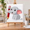 Kit Pintura Infantil Luarte 2 Telas 20x30cm Elefante e Urso + Guache