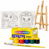 Kit Pintura Infantil Luarte 2 Telas 20x30cm Elefante e Urso + Cavalete