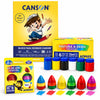 Kit Pintura Infantil Acrilex com Bloco Canson A4 140g e Giz Foguete