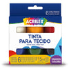 Estojo Tinta para Tecido Acrilex Art Kids com 6 Cores