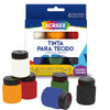 Estojo Tinta para Tecido Acrilex Art Kids com 6 Cores