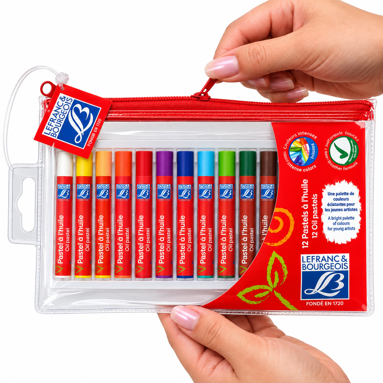 Kit 3 Estojos Giz Pastel Oleoso Lefranc 12 Cores 36 Bastões