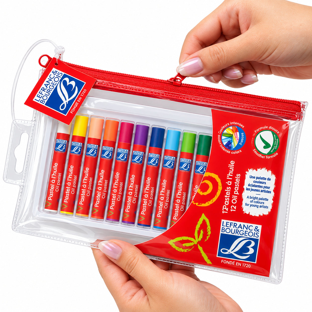 Kit 3 Estojos Giz Pastel Oleoso Lefranc 12 Cores 36 Bastões