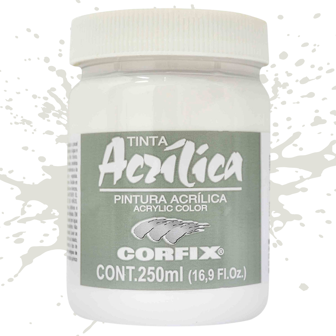 Kit 3 Tintas Acrílicas Corfix 250ml Branco Titânio para Tela