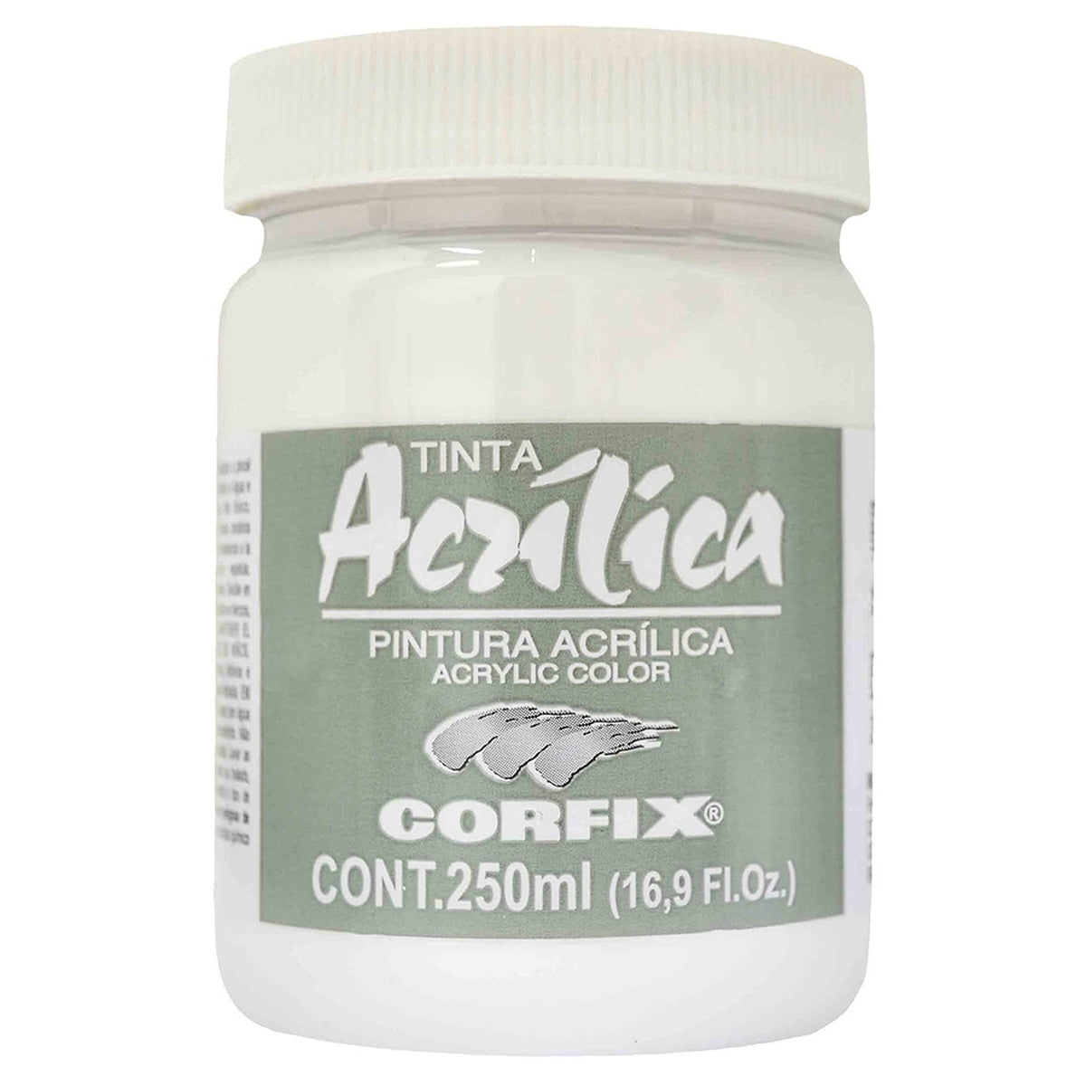 Kit 6 Tintas Acrílicas Corfix 250ml Branco Titânio para Tela