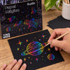 Papel Mágico Preto com 24 Folhas e Palito para Desenho Colorido - Yin's Paper