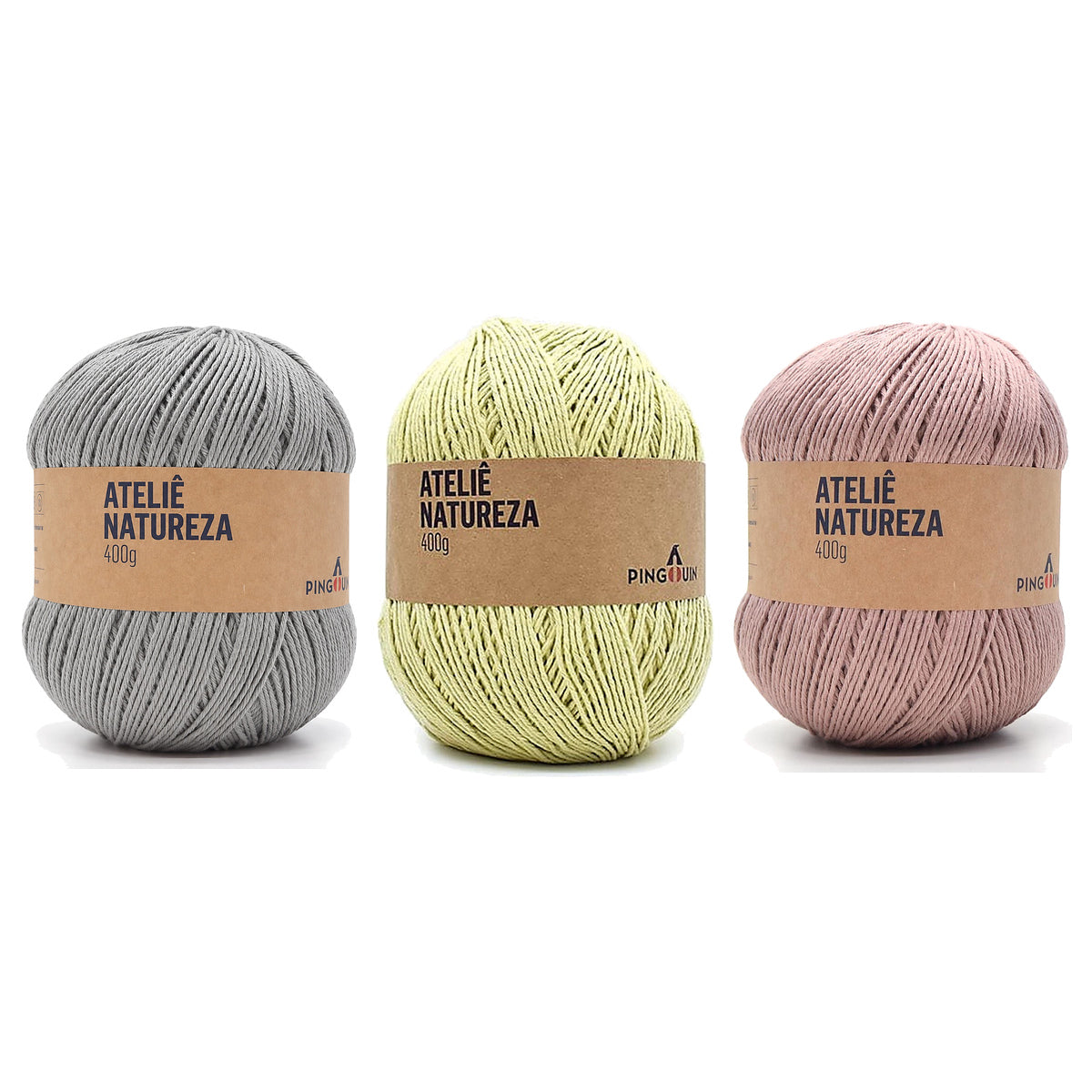 Fio Ateliê Natureza para Crochê e Tricô 400g 452m Tex 885 - Pingouin