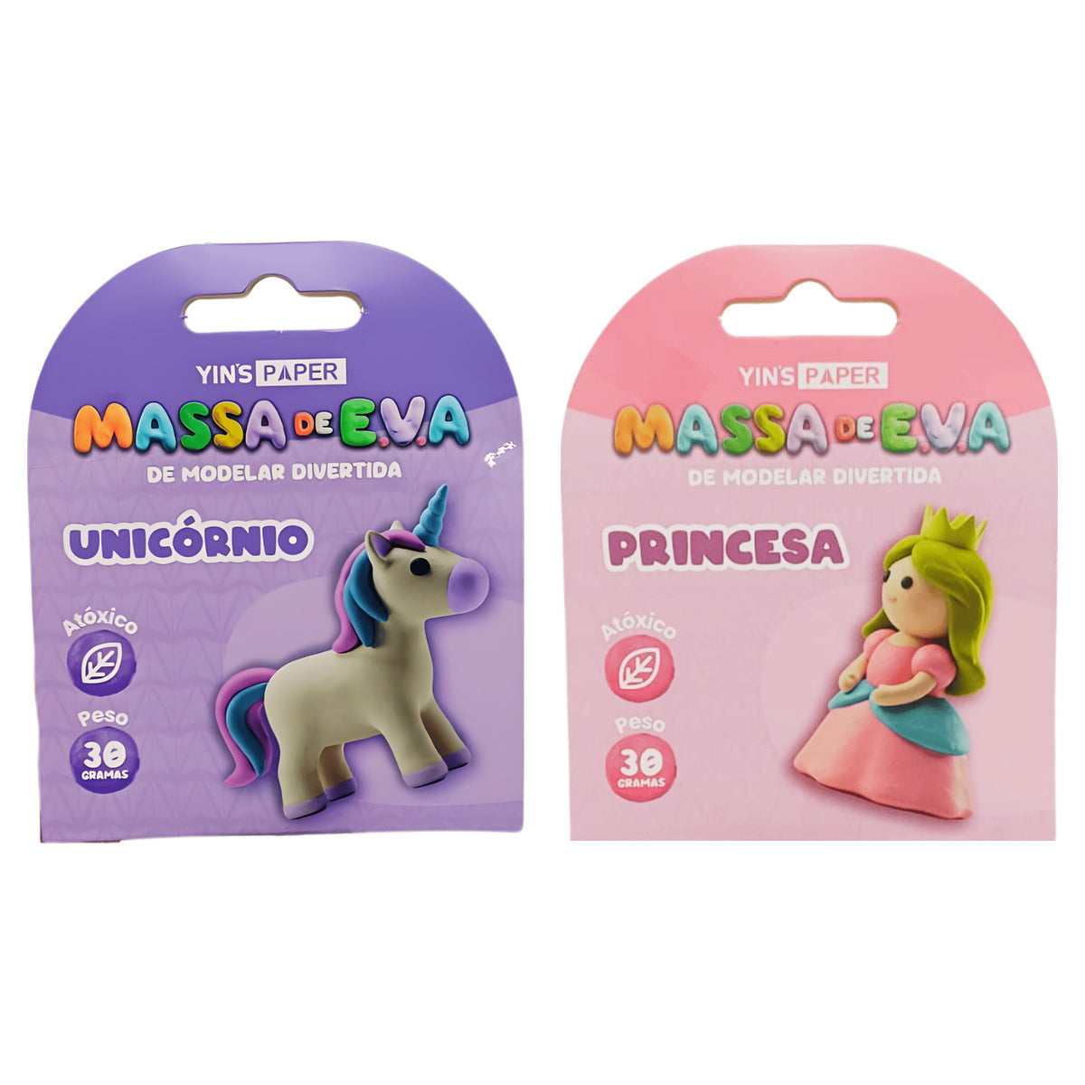 Massinha de Modelar Eva Divertida com 4 Cores para Atividades Criativas - Yin's Paper