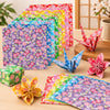 Papel Dobrável Origami 128 Folhas Toyo Yuzen Chiyogami Flower 7,5x7,5cm - Miwa