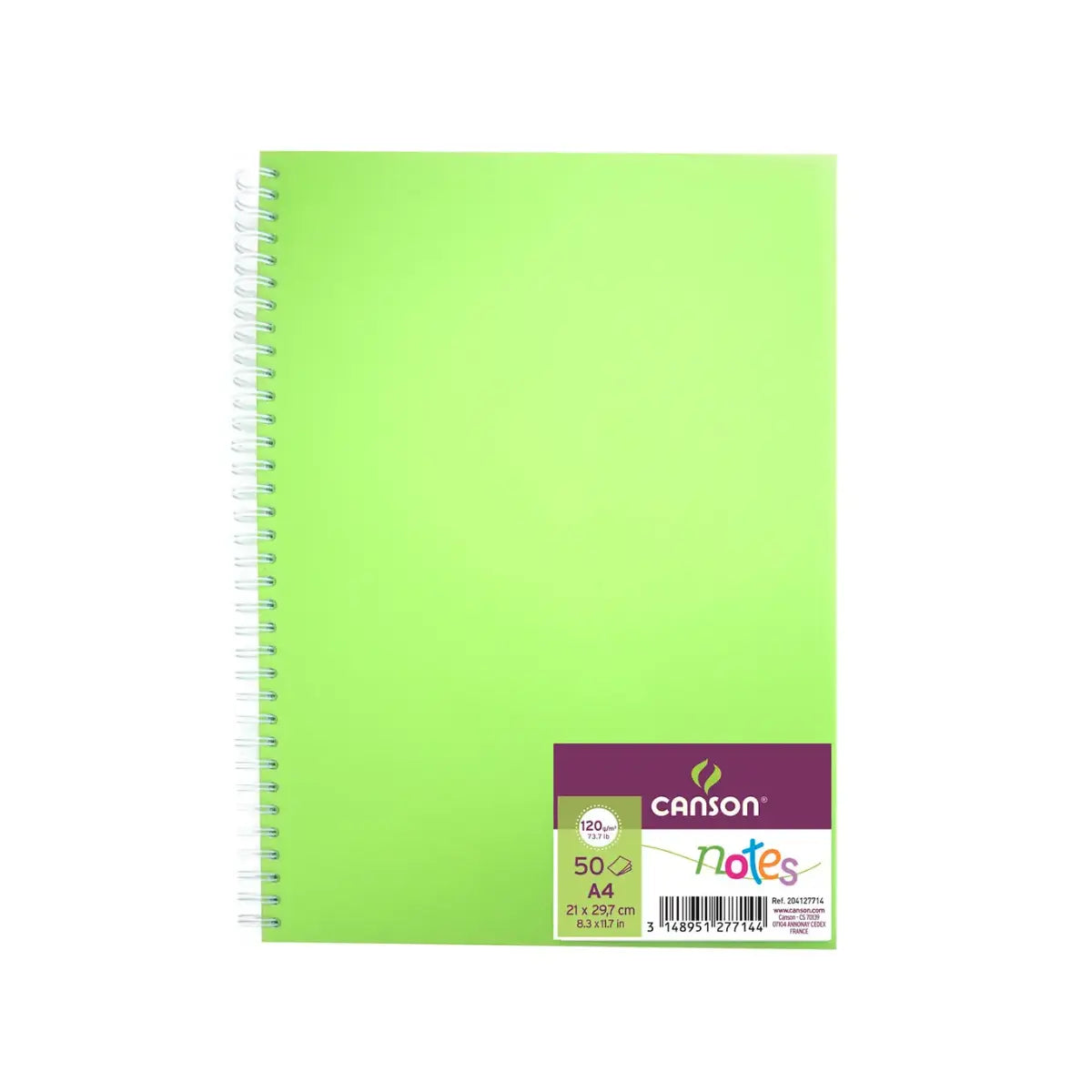 235862-caderno-notes-espiral-canson-120g-a4-21,6x27,9cm-com-50-folhas-verde-614708