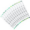Kit 12 Marcadores Ponta Dupla Pictom Tons De Verde - Artools