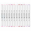 Kit 12 Marcadores Ponta Dupla Pictom Rosa Vermelho Lilás - Artools
