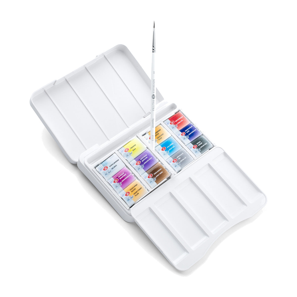 Kit de Tinta Aquarela White Nights Botanical Atlas 12 Cores em Pastilhas 2,5ml - Nevskaya Palitra