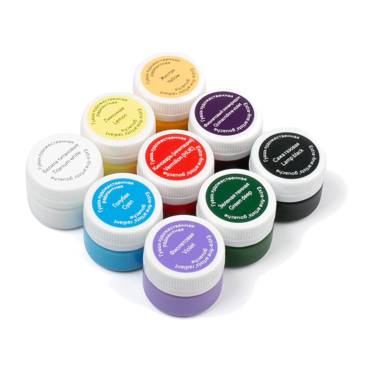 Kit de Tinta Guache Profissional Master Class Landscape 9 Cores 20ml - Nevskaya Palitra