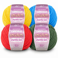 Fio Amigurumi Chenille Slim 80g 152m Tex 526 para Crochê e Tricô - Círculo