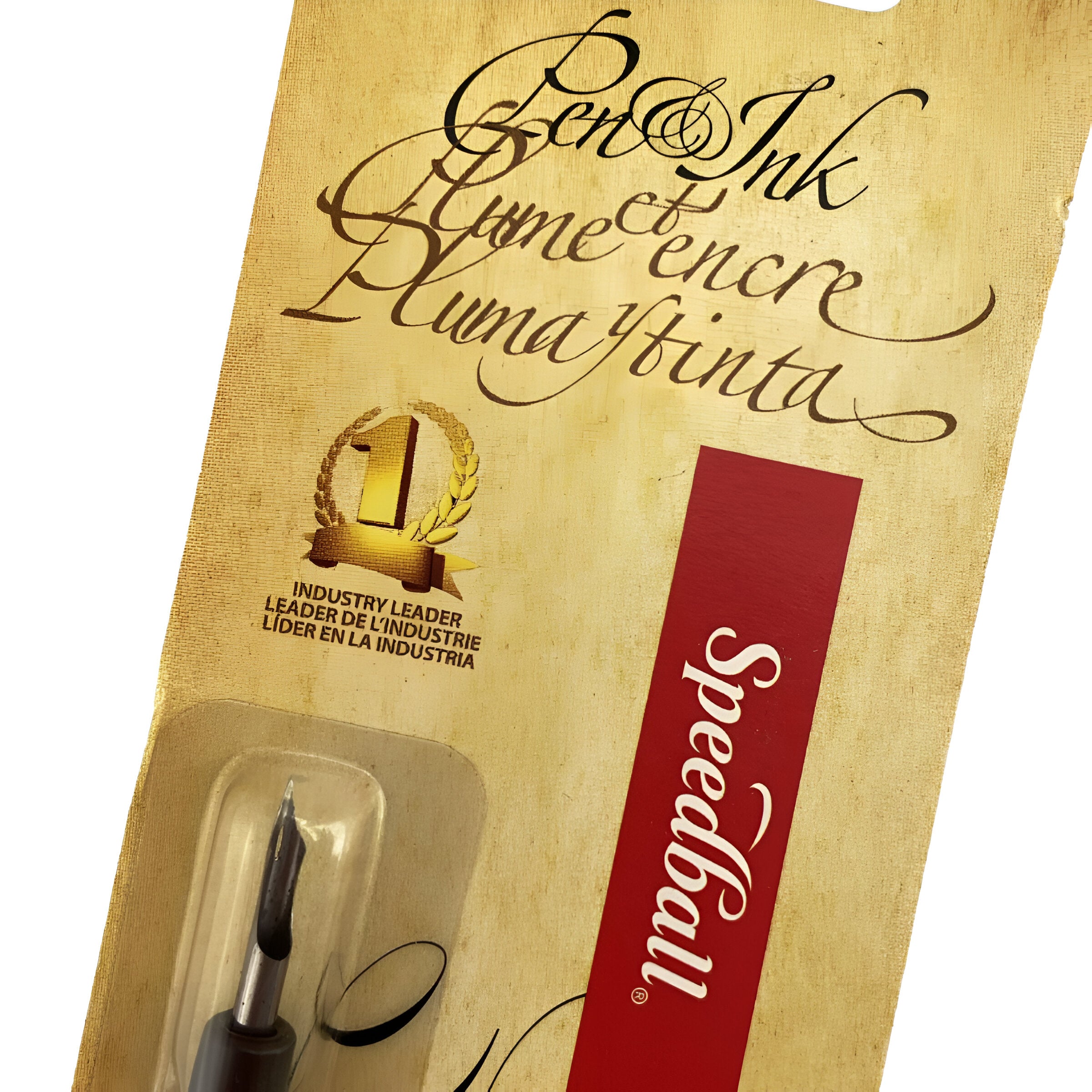 Pena e Tinta para Caligrafia Speedball - Ouro