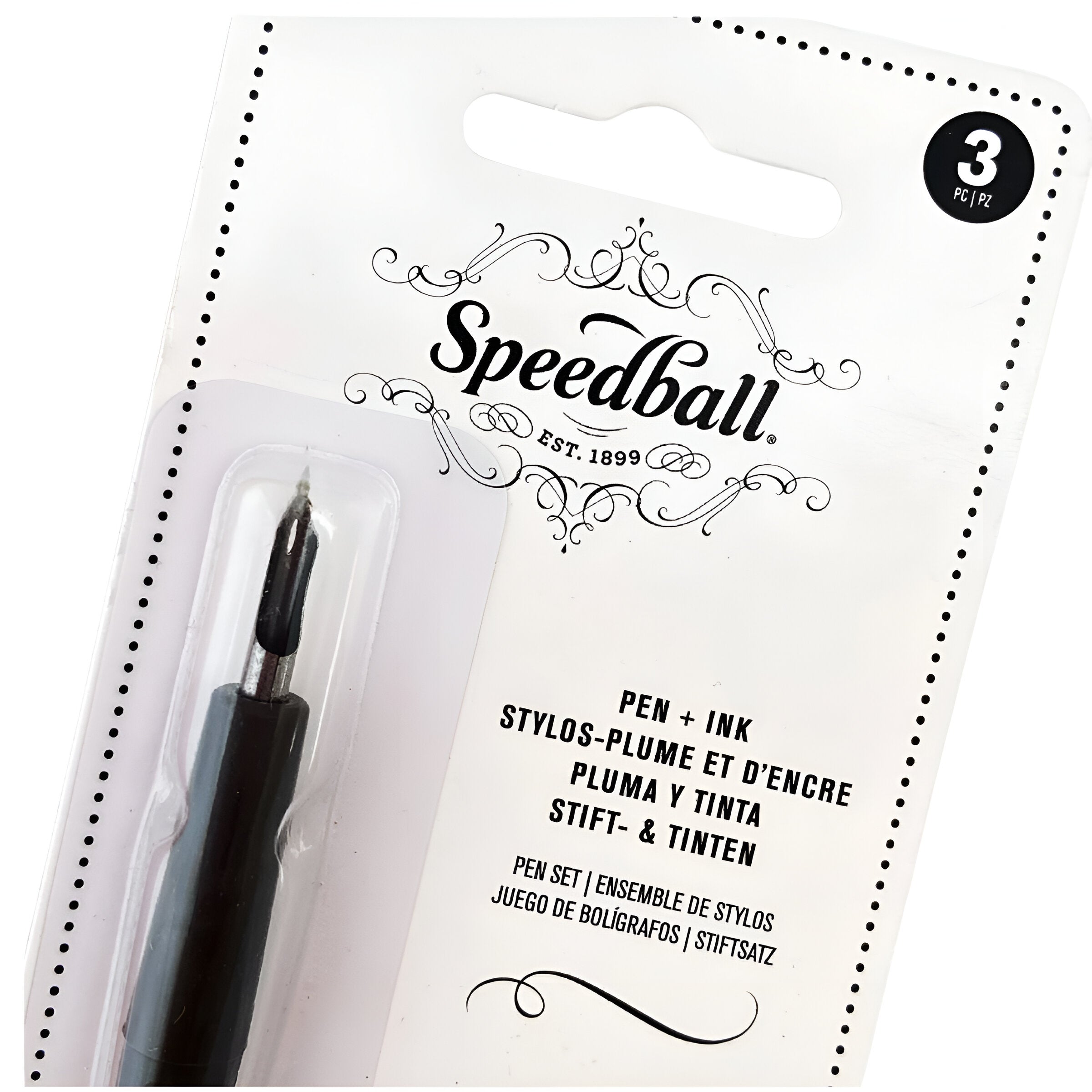 Pena e Tinta para Caligrafia Speedball - Preta