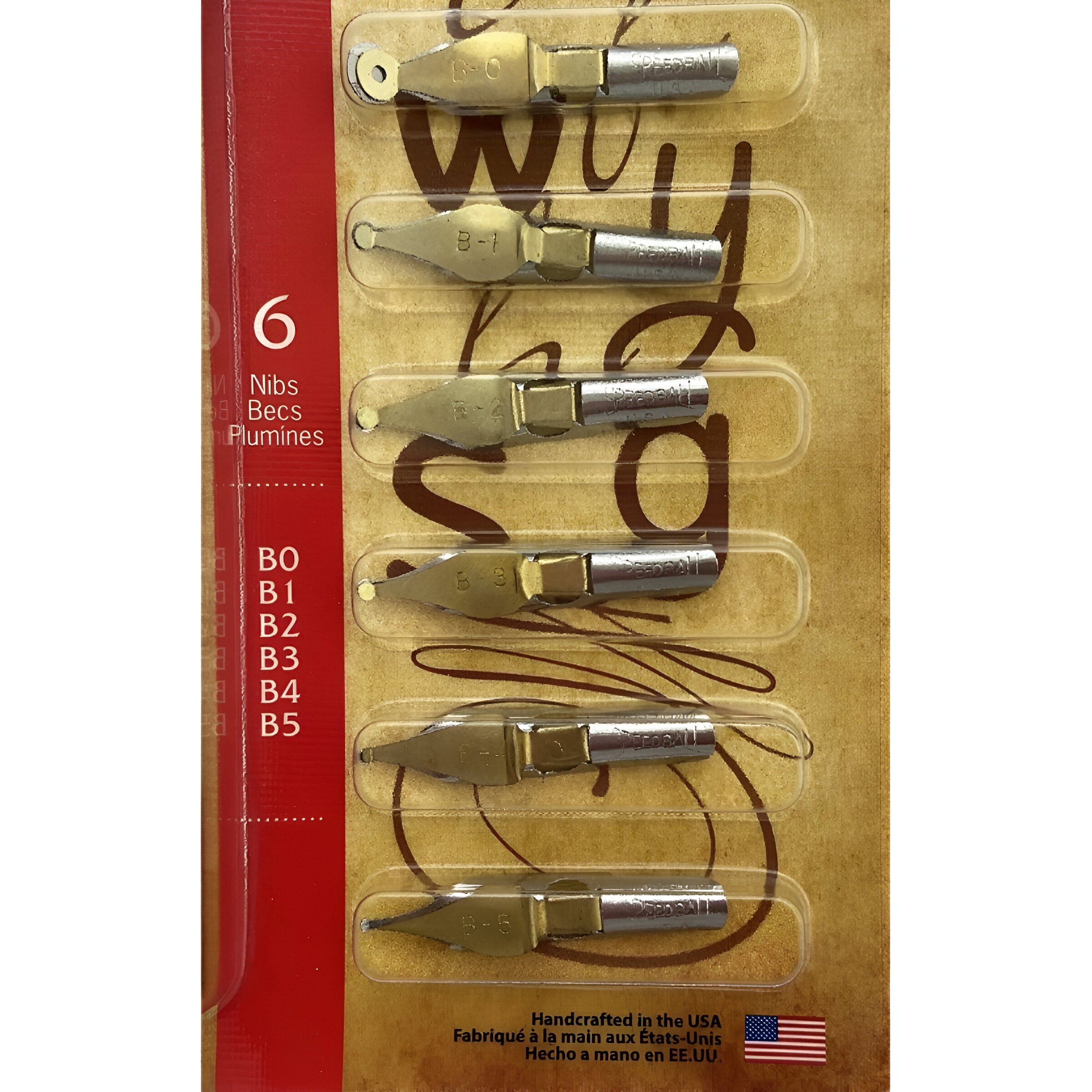 Kit de Caligrafia Speedball com 6 Penas - B Style