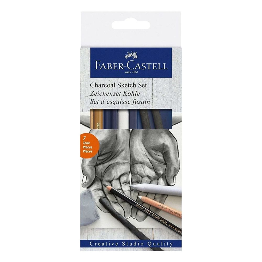 Estojo Carvão Sketch Set 8 Peças - Faber-castell 114002