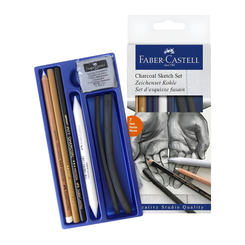 Estojo Carvão Sketch Set 8 Peças - Faber-castell 114002