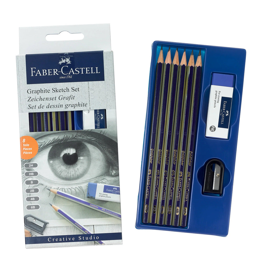 Estojo Graphite Sketch Set 8 Peças - Faber-castell 114000