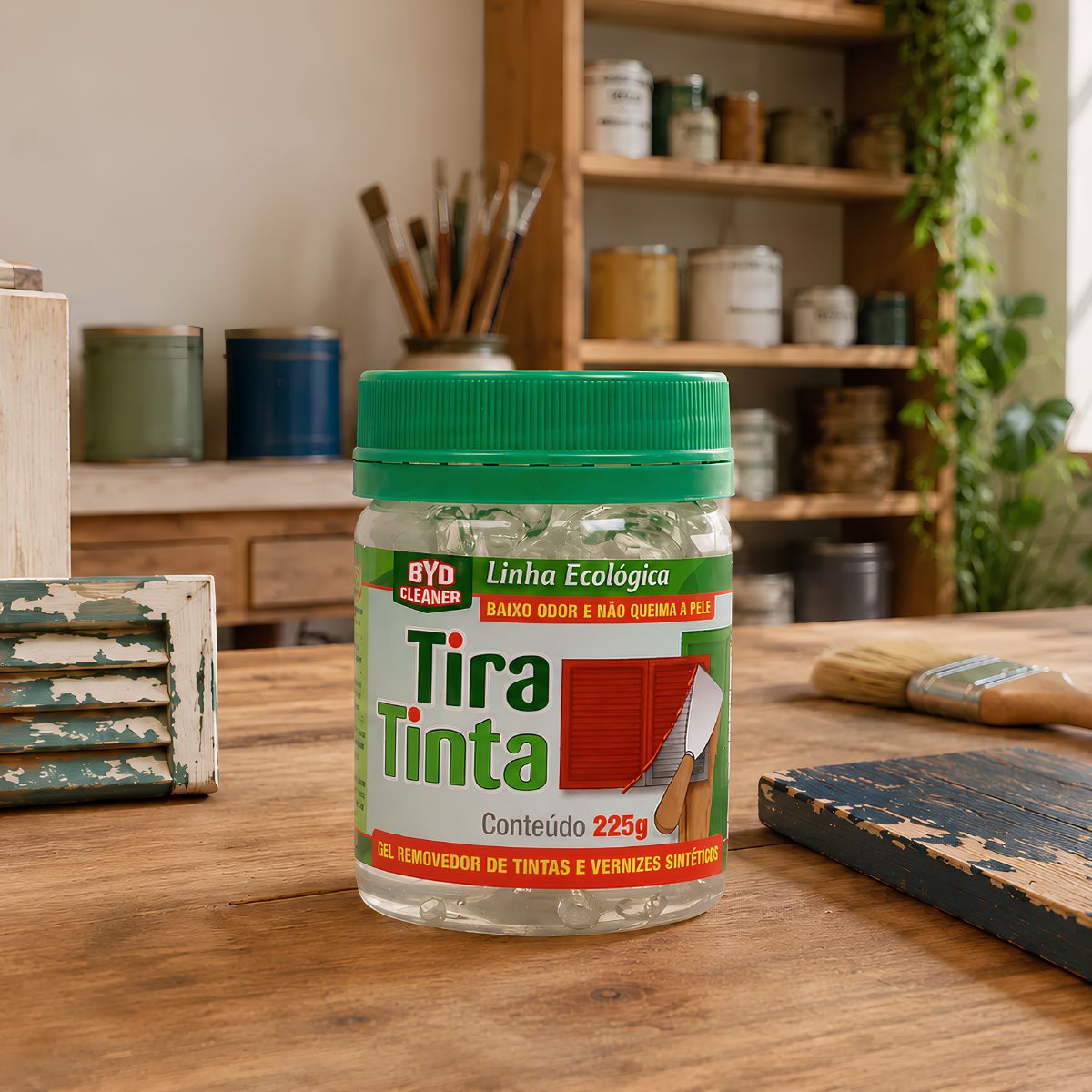 Tira Tinta Gel 225g Removedor de Tintas e Vernizes para Artesanato - Byo Cleaner
