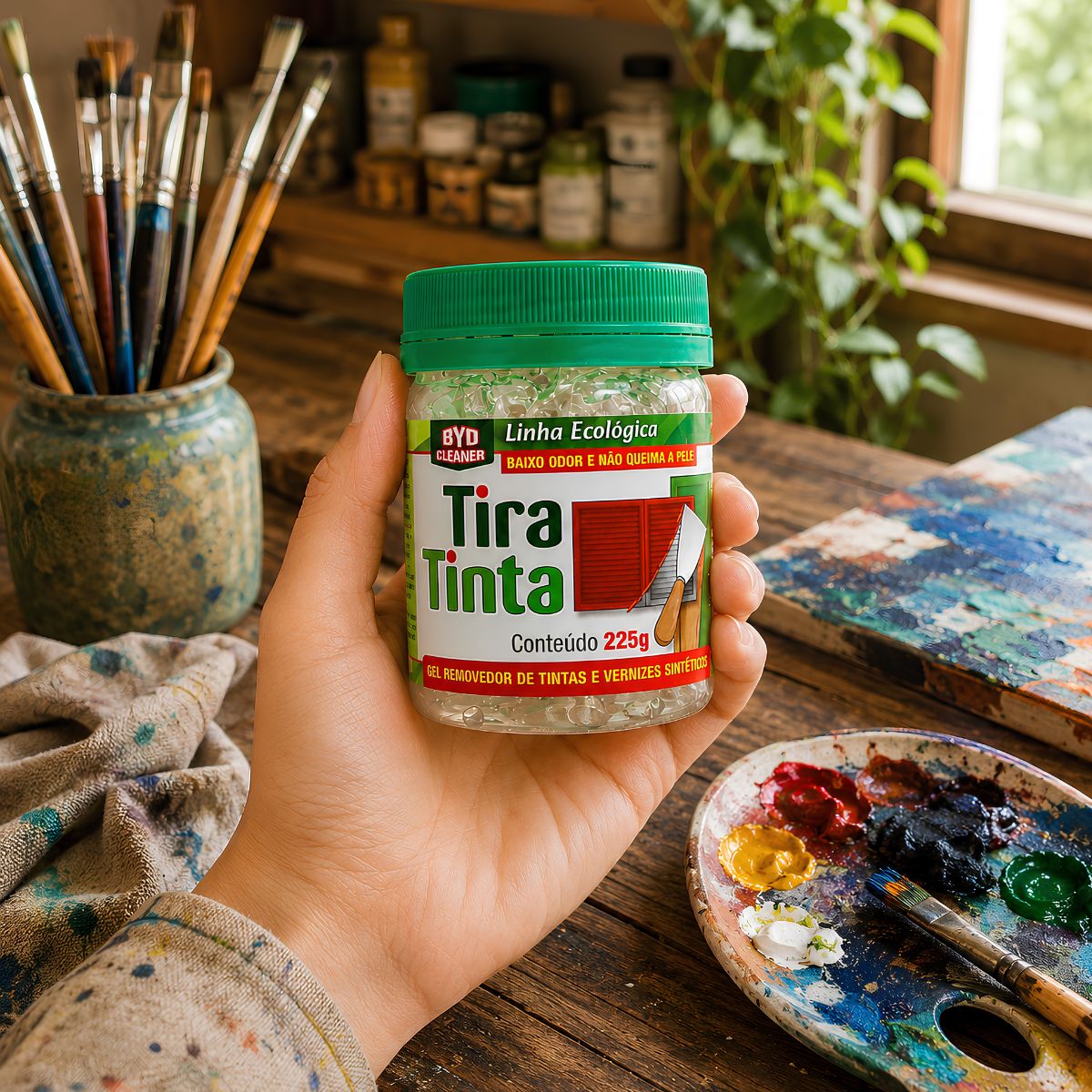 Tira Tinta Gel 225g Removedor de Tintas e Vernizes para Artesanato - Byo Cleaner