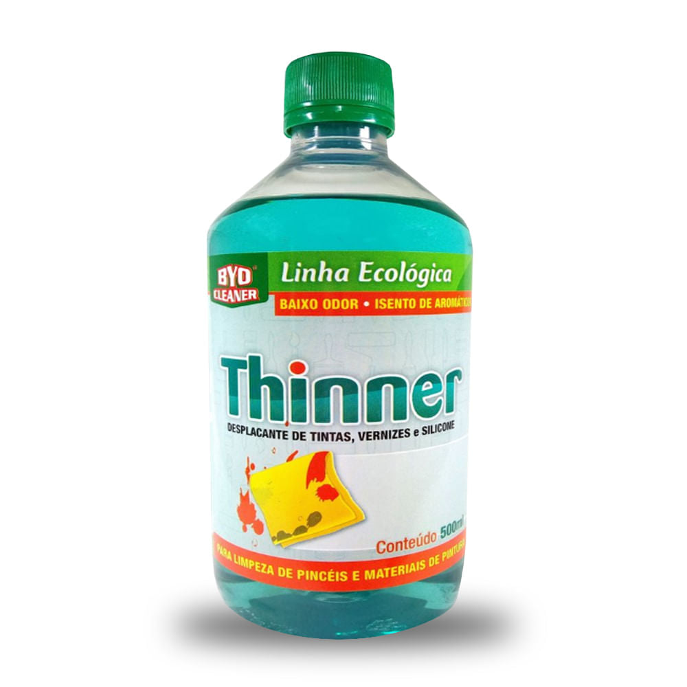 Thinner Ecológico 500ml para Limpeza e Remoção de Tintas - Byo Cleaner