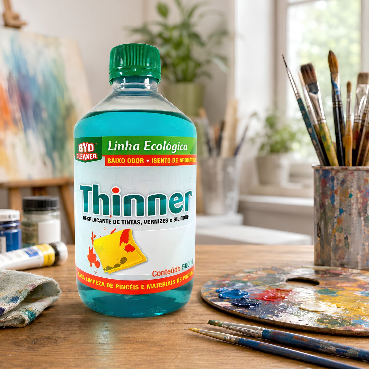 Thinner Ecológico 500ml para Limpeza e Remoção de Tintas - Byo Cleaner
