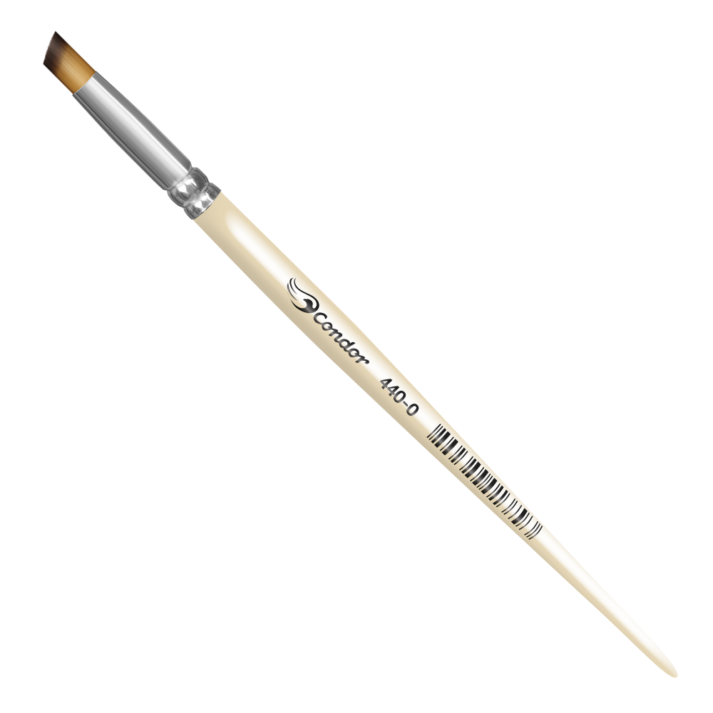 Pincel Condor 440 Redondo Chanfrado Sintético Cabo Curto Cor das Cerdas Marrom