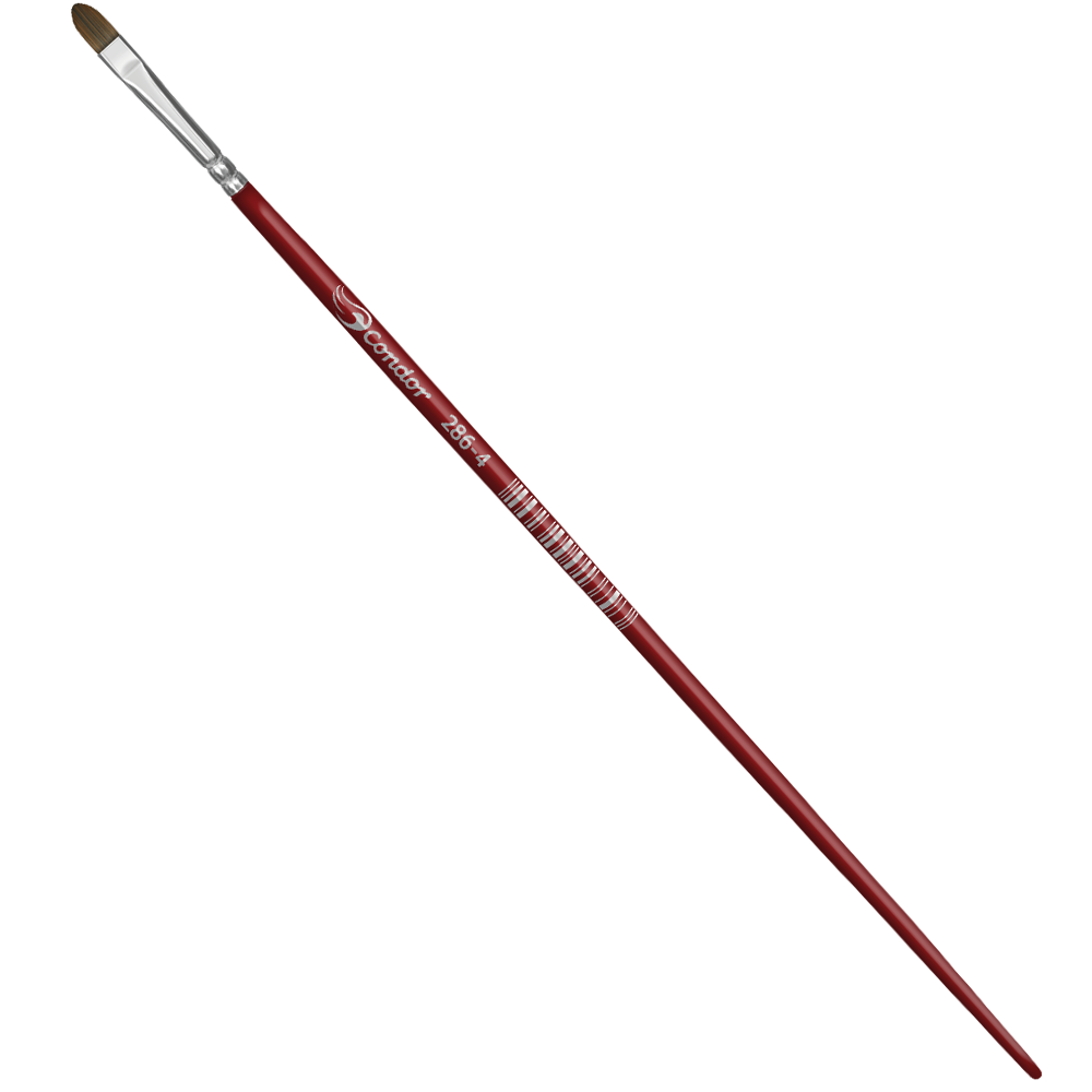 Pincel Condor 286 Lingua de Gato Sintético Cabo Longo