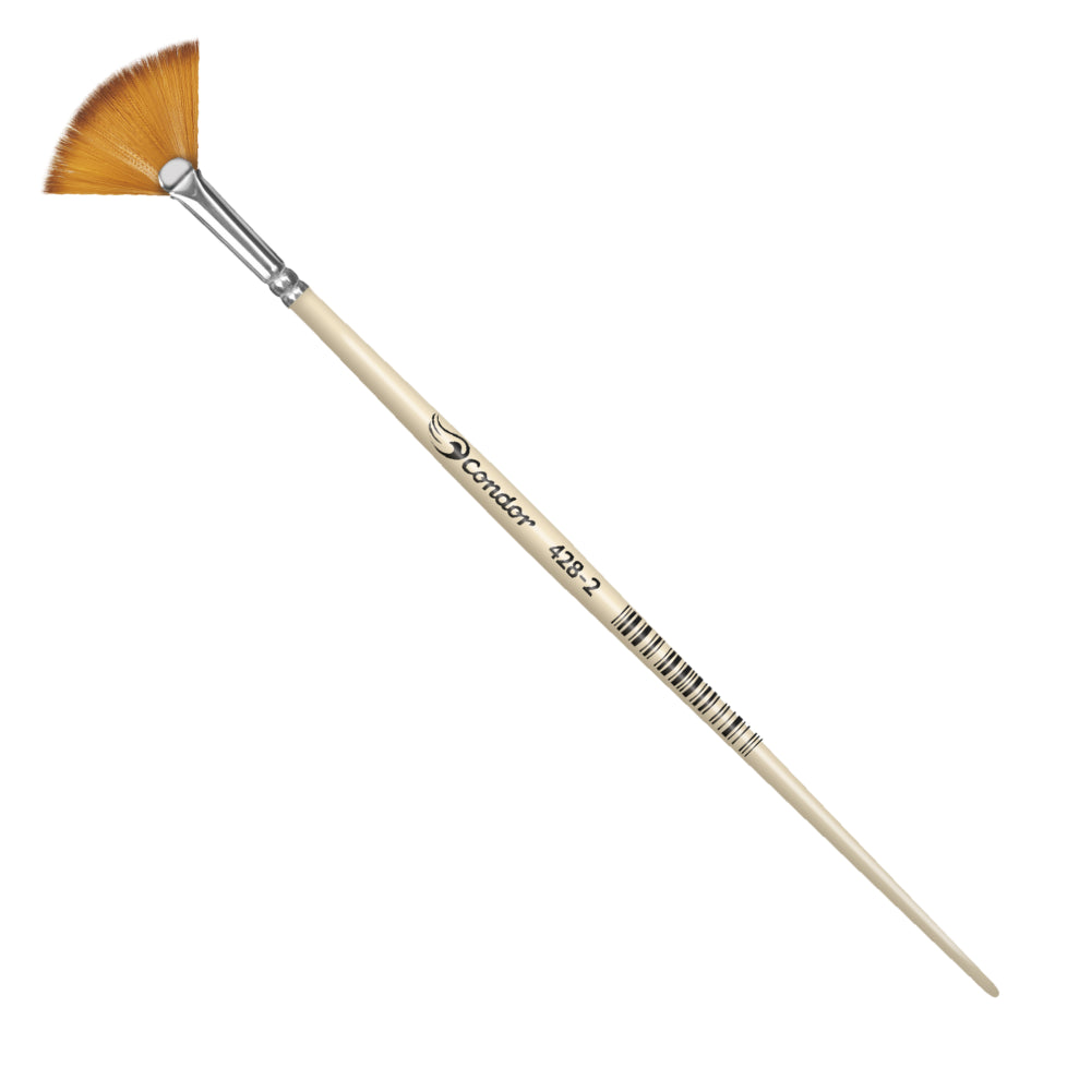 Pincel Condor 428 Leque Sintético Cabo Curto